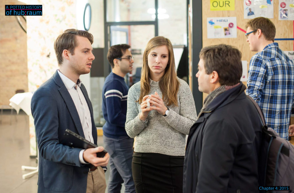 People talking during the event